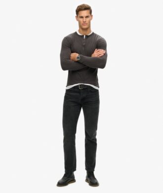 Long Sleeved Jersey Henley Top