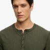 Long Sleeved Jersey Henley Top