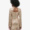 Long-Sleeved Printed Sequin Mini Dress Long-Sleeved Printed Sequin Mini Dress