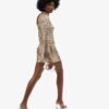 Long-Sleeved Printed Sequin Mini Dress Long-Sleeved Printed Sequin Mini Dress