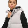 Longline Hooded Padded Gilet
