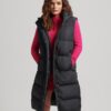 Longline Hooded Padded Gilet