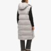Longline Hooded Padded Gilet