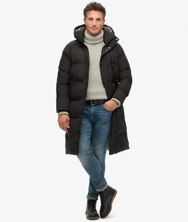 Longline Hooded Puffer Coat Longline Hooded Puffer Coat