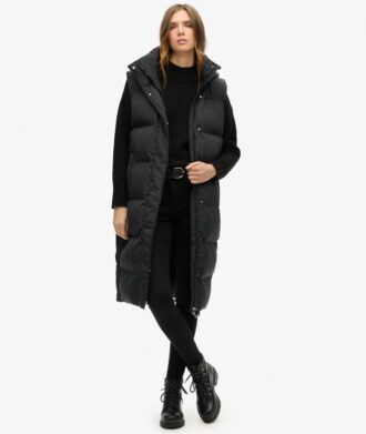Longline Hooded Puffer Gilet