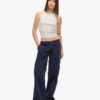 Low Rise Embroidered Cargo Pants