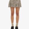 Low Rise Pleated Mini Skirt