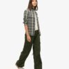 Low Rise Wide Leg Cargo Pants