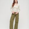 Low Rise Wide Leg Cargo Pants