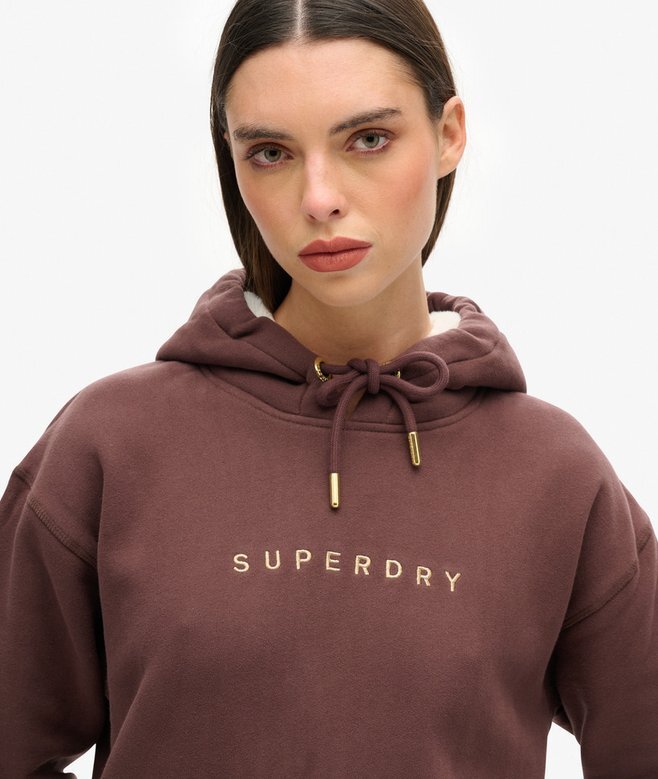 Luxe Metallic Logo Hoodie Dress Luxe Metallic Logo Hoodie Dress
