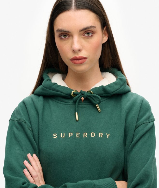 Luxe Metallic Logo Hoodie Dress Luxe Metallic Logo Hoodie Dress