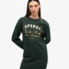 Luxe Metallic Logo Jersey Dress
