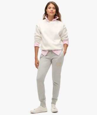 Luxe Metallic Logo Slim Joggers
