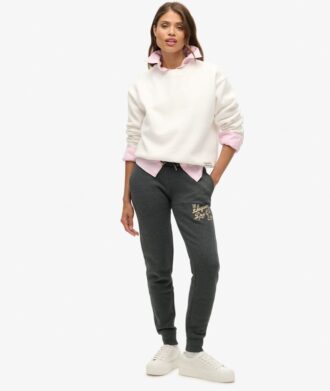 Luxe Metallic Logo Slim Joggers