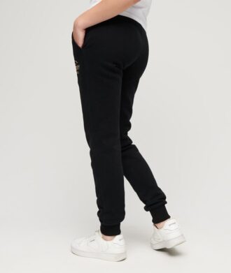 Luxe Metallic Logo Slim Joggers