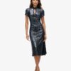 Mandarin Sequin Midi Dress
