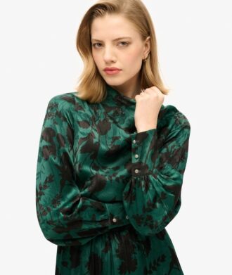 Maxi Cowl Neck Jacquard Dress