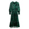 Maxi Cowl Neck Jacquard Dress
