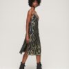 Metallic Midi Slip Dress