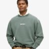 Micro Logo Graphic Loose Crew Sweatshirt