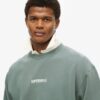 Micro Logo Graphic Loose Crew Sweatshirt