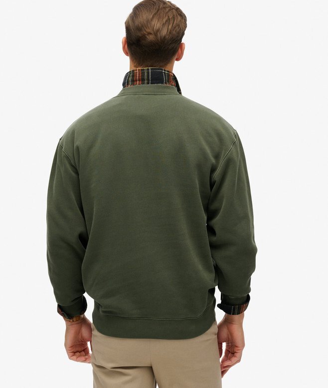 Micro Logo Graphic Loose Crew Sweatshirt Micro Logo Graphic Loose Crew Sweatshirt