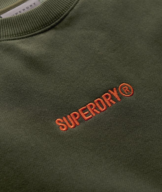 Micro Logo Graphic Loose Crew Sweatshirt Micro Logo Graphic Loose Crew Sweatshirt