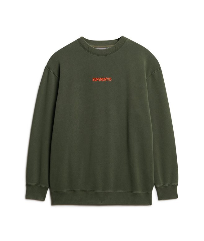 Micro Logo Graphic Loose Crew Sweatshirt Micro Logo Graphic Loose Crew Sweatshirt