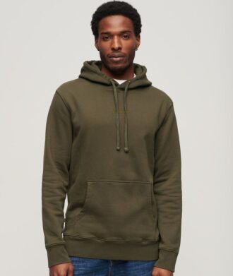 Micro Logo Graphic Loose Hoodie