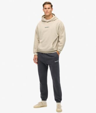 Micro Logo Graphic Loose Hoodie