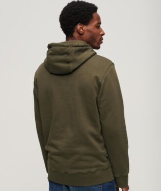 Micro Logo Graphic Loose Hoodie