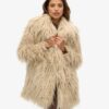 Mid Length Faux Fur Coat