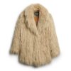Mid Length Faux Fur Coat