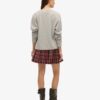Mid Rise Check Mini Skirt