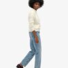 Mid Rise Straight Leg Jean