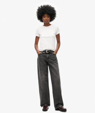 Mid Rise Wide Leg Jeans