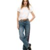 Mid Rise Wide Leg Jeans