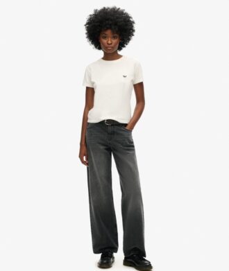 Mid Rise Wide Leg Jeans