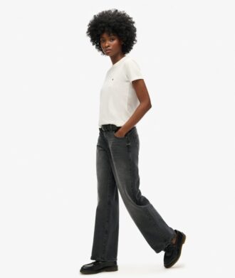 Mid Rise Wide Leg Jeans