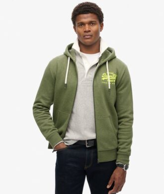Neon Vintage Logo Graphic Zip Hoodie