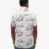 Open Collar Printed Linen Shirt