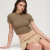 Organic Cotton Embroidered Cropped T-Shirt