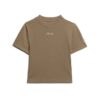 Organic Cotton Embroidered Cropped T-Shirt
