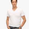 Organic Cotton Embroidered Logo V Neck T-Shirt