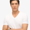 Organic Cotton Embroidered Logo V Neck T-Shirt