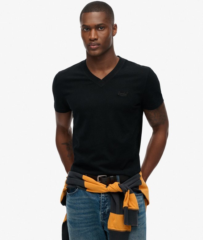 Organic Cotton Essential Logo V Neck T-Shirt Organic Cotton Essential Logo V Neck T-Shirt