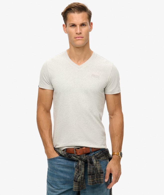 Organic Cotton Essential Logo V Neck T-Shirt Organic Cotton Essential Logo V Neck T-Shirt