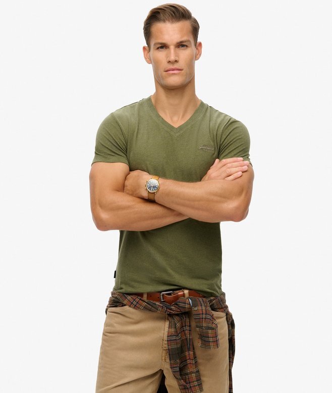 Organic Cotton Essential Logo V Neck T-Shirt Organic Cotton Essential Logo V Neck T-Shirt