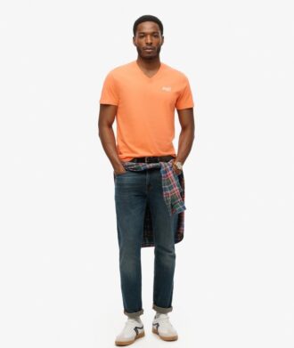 Organic Cotton Essential Logo V Neck T-Shirt