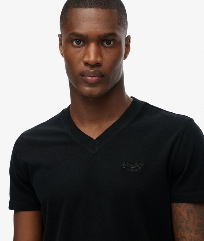 Organic Cotton Essential Logo V Neck T-Shirt Organic Cotton Essential Logo V Neck T-Shirt